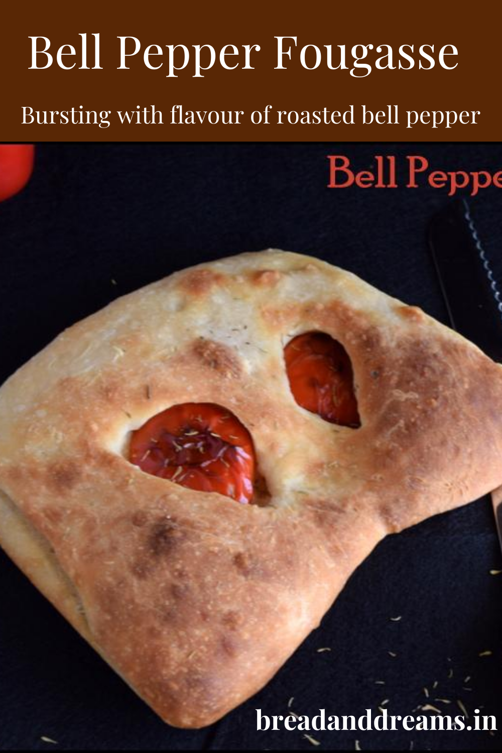 Bell pepper stuffed Fougasse